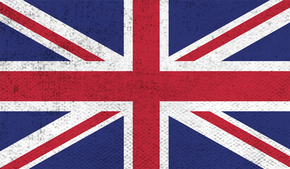 Fototapeta premium Vintage United Kingdom flag with grunge texture