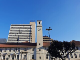 Fototapeta na wymiar Harare clock tower and blue sky