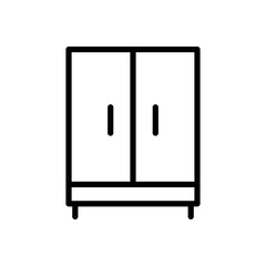 cupboard icon line style vector for your web design