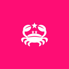 crab illustration for Seafood logo design