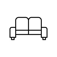 sofa icon  line style vector for your web design
