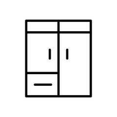  cupboard icon line style vector for your web design