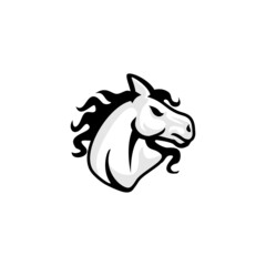 Vector mascot, cartoon of horse, icons and logo design elements