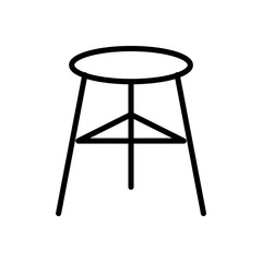 bar stool icon line style vector for your web design
