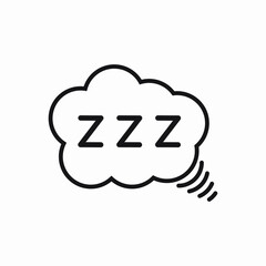 Zzz sleep icon vector illustration isplated on white background.