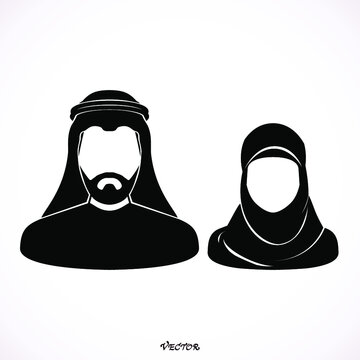 Muslim man and woman.