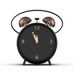 3d rendering of Vintage classic alarm clock , Time management concept