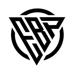 Initial letter EBP triangle monogram cool simple modern logo concept 