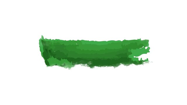Abstract green paint brush strokes animation