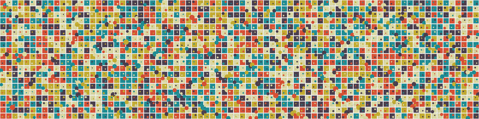 Fototapeta premium Abstract Geometric Pattern generative computational art illustration