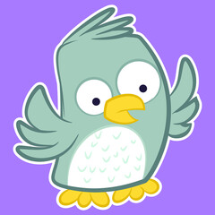 Illustration vector cute Owl with background for fashion design