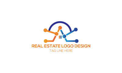 technology real estate logo design .