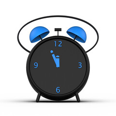 3d rendering of Vintage classic alarm clock , Time management concept