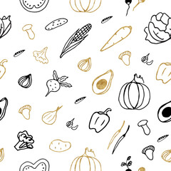 Fototapeta na wymiar Vegatables digital paper, vegetables seamless pattern for texile, fabric, wrapping