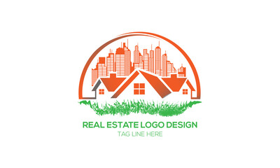 city real estate logo design .