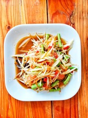 Thai spicy papaya salad Thai called : Som tum