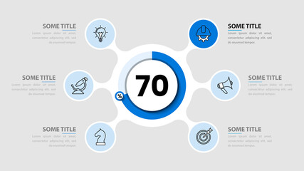 Infographic design template. Creative concept with 6 steps