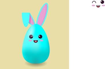 easter bunny with easter eggs