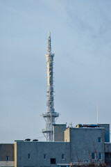 TV tower on a winter day