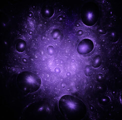 Abstract image. Fractal. 3D. The movement of balls in light space.