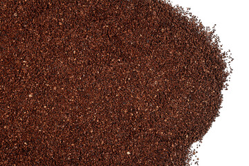 Pile of ground coffee