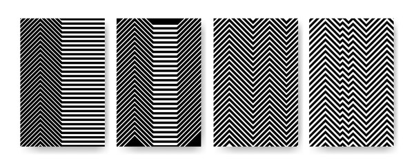 Set of geometric patterns with zigzag style for wallpaper, fabric texture, posters or banners.