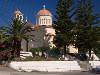 Fototapeta na wymiar Church in Stilos on Crete in Greece, Europe 