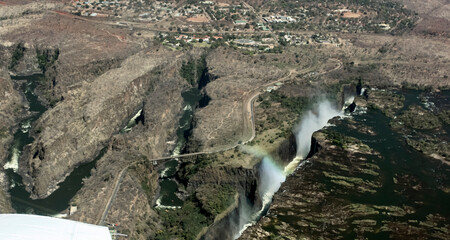 Fault in the earth's crust along the course of the Zambezi River at Victoria Falls.