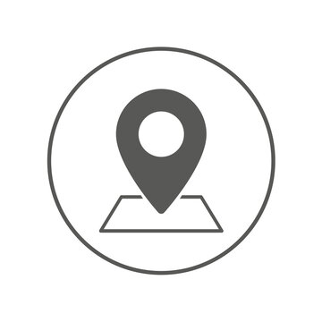 GPS location icon on white background