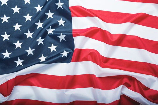 United States of America flag. Image of the american flag flying in the wind.