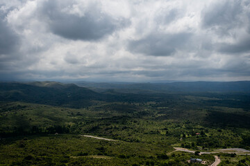 Naklejka premium clouds over the mountains