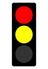 ntls2 NewTrafficLightSign ntls - german: Ampel - Variante 2 der Signalabfolge - Farbe rot gelb . english: traffic light - traffic light red yellow . DIN A4 g10304