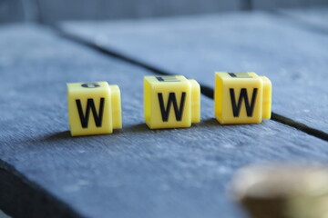 www. online website or internet vintage concept