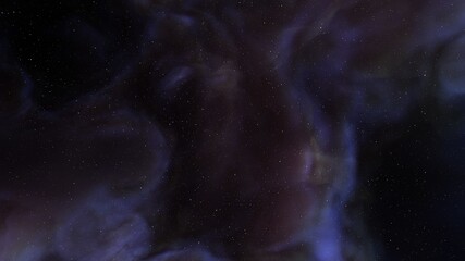 Space background with nebula and stars, nebula in deep space, abstract colorful background 3d render