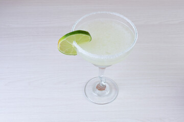 Colorful drinks, Italian sodas with ice, fruit flavors on white wooden background