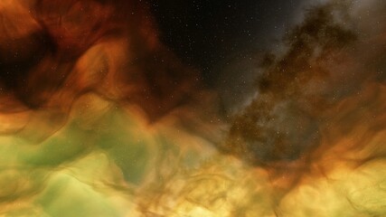 Space background with nebula and stars, nebula in deep space, abstract colorful background 3d render