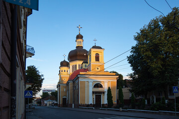 CHERNIVTSI, UKRAINE - JULY 16, 2017: The Assumption Church in Chernivtsi