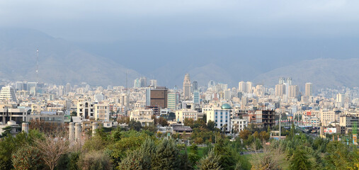 A view of  northern part of Tehran city , capital of Iran