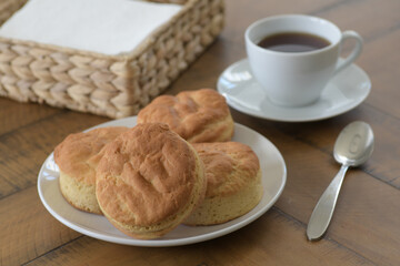 Delicious Gluten Free Biscuits and Coffee make for a healthy and more nutritious choice for  breakfast or snack.