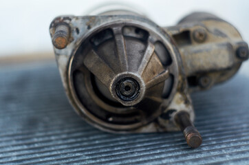 Car starter removed from auto