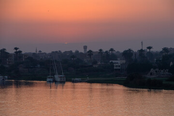 sunset from Luxor, Egypt