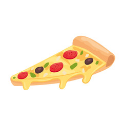 pizza fast food delicious icon vector illustration design