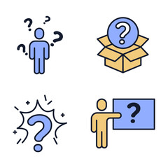 Set of question icon. question pack symbol template for graphic and web design collection logo vector illustration