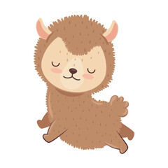 cute lovely , lamb animal character vector illustration design