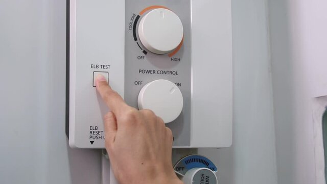 The power cut of the water heater.