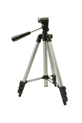 Camera tripod isolated on white background