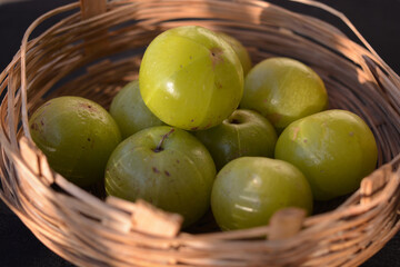 basket of Indian gooseberries