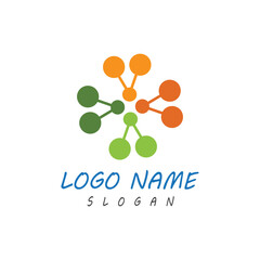 Molecule symbol logo template vector illustration design