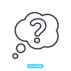 bubble chat question icon. bubble chat question symbol template for graphic and web design collection logo vector illustration