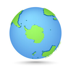 Globes icon. World map. Planet with continents